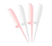 BIUDECO Set 4 Pezzi Pettini per Chioma da Viaggio in Plastico, Spazzola Districante Portatile Adatta a Tutti i Tipi di Chioma, per Famiglia e Amici in Vacanza
