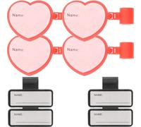 BIUDECO Set 8 Etichette Identificative per Stetoscopio, Cartelli Nome in Materiale Robusto, Clip Porta Badge Compatti e Leggeri per Uso Medico Professionale