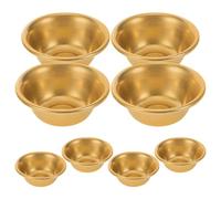 BIUDECO Set 8 Mini Ciotole per Offerte Buddiste in Ottone 2” Ciotole Sacre Decorative per Ritualità, Meditazione e Preghiera, Uso Domestico e Tempio