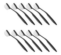 BIUDECO Set da 10 Pennelli per Trucco Ovali Stile Spazzolino da Denti, Pennelli per Fondotinta e Correttore Liquidi, Morbidi senza Tracce, per Trucco Viso Quotidiano da Viaggio