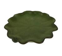 BIUDECO Sottovaso Verde per Piante a Forma di Foglia di Loto in Ceramica | Vaso e Piante, Uso Interno ed Esterno, Accessori da Giardino per Casa e Progetti di Giardinaggio