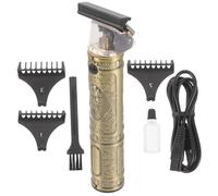 BIUDECO Tagliacapelli Elettrico Buddha Head Retro con Incisioni Rasoio USB Ricaricabile Motore Potente e Pettini Regolabili per Colore Oro