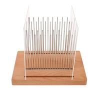 BIUDECO Tagliapane in Legno Regolabile con Base Antiscivolo Guida Compatta per Fette Uniformi Stazione da Cucina Multifunzione con Raccolta Briciole per Pane Artigianale e Pane Fatto in