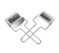 BIUDECO Tagliapasta in Acciaio Inox 2 Pezzi Rullo Manuale per Tagliatelle e Spaghetti Utensile da Cucina Compatto per Pasta Fatta in Casa e Tritacipollotti