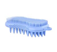 BIUDECO Washing Brush in silicone blu, spazzola multifunzionale double-sided per doccia e massaggio, per whole body e home use, suspendable