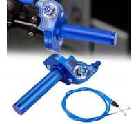BIUGERCN Gas Rapido Domino Moto 7/8'' 22mm Manopole Acceleratore Quick Draw Regolabile Universale per YZ YZF PW WR TTR 50-250cc Pit Dirt Bike Scooter Blu