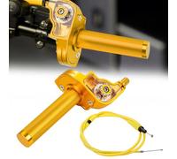 BIUGERCN Gas Rapido Domino Moto 7/8'' 22mm Manopole Acceleratore Quick Draw Regolabile Universale per DRZ400 Te TX 50-250cc Pit Dirt Bike Scooter Oro