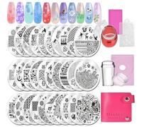 Biutee 30pcs Gel Stamping Nail Art Prodotti Manicure Gel Timbri per Unghie Stampo French Unghie Colori Stampo Unghie Geometrico Semipermanente
