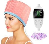 Biutee Cuffia Termica per Capelli, La Temperatura è Regolabile a Piacere, con 9 Impostazioni di Timer (10-90 minuti), Cuffia Termica per Capelli Henne, Adatto per L'Uso in Spa, Saloni e Casa (Rosa)