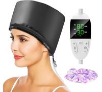 Biutee Cuffia Termica per Capelli, La Temperatura è Regolabile a Piacere, con 9 Impostazioni di Timer (10-90 minuti), Cuffia Termica per Capelli Henne, Adatto per L'Uso in Spa, Saloni e Casa (Nero)