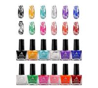 Biutee Smalto per Stamping, Smalti Normali per Unghie set, Smalti per la Tecnica di Nailart Stamping,12 Colori, 6ml