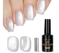 Biutee Smalto Semipermanente Unghie Magnetico - Bianco Argento Jelly Trasparente Cat Magnetic Eye - Smalti Semipermanenti per Unghie Soak-Off U V/LED Art Salone 15ml