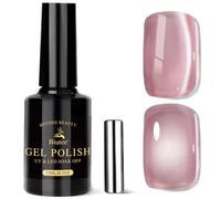 Biutee Smalto Semipermanente Unghie Magnetico - Rosa Secca Jelly Trasparente Cat Magnetic Eye - Smalti Semipermanenti per Unghie Soak-Off UV/LED Art Salone 15ml
