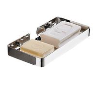 Biutimarden Portasapone Acciaio Inox Autoadesivo,Montaggio a Parete Senza Foratura Antiruggine Drenaggio Rapido Portasaponetta per Bagni Cucine(23CM,Cromo)