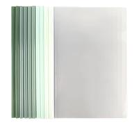 BIVBWQU Cartella A4, 10 Pezzi Plastica Verde, Rilegatura A4, Rapporto Copertina, Scuola, Ufficio