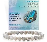 Bivei Labradorite - Trasformazione - signora braccialetto perline 6mm semiprezioso cristallo naturale elastico elastico cristallo accessori regalo di yoga