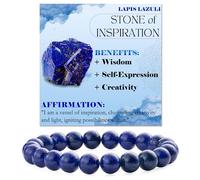 Bivei Lapislazzuli - Espressione personale - signora braccialetto perline 8mm semiprezioso cristallo naturale elastico elastico cristallo accessori regalo di yoga Small