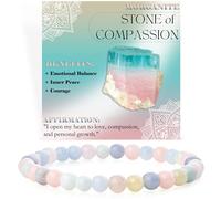 Bivei Morganite - Compassione - signora braccialetto perline 6mm semiprezioso cristallo naturale elastico elastico cristallo accessori regalo di yoga