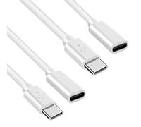 BIVOFU 2 PCS Prolunga USB C, Estensione 1m, Bianco, Cavo Prolunga Tipo C, Maschio e Femmina, Cavo di Prolunga USB C per Caricatore Magsafe, Supporto 9V 3A, Ricarica Wireless Sicura