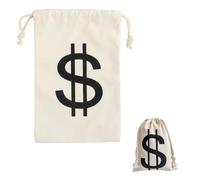 BIVOFU Borsa Porta Soldi In Dollari- Accessorio Per Adulti e Bambini Per Carnevale/Costume - Perfetto Per Banditi, Zorro, Rapinatori, Ladri - Resistente e Versatile
