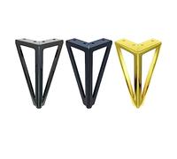 BIVOO 4PCS supporto in metallo piedini del divano tavolo gamba antiscivolo for cassettiera base del letto telaio del piede comò armadio divano accessori(B-black 15.5cm 4pcs)