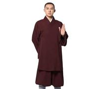 BIVOO Zen Lay Abbigliamento Buddha Abito Abito Monaco Shaolin, Abito del Monaco Shaolin Uniforme del Monaco, Abito del Monaco Shaolin Buddista Estate (Color : Navy Red, Size : 168-170cm)