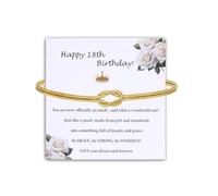 BIVYAX Bracciale Amicizia Donna Uomo, Bracciale Nodo Infinito in Acciaio Inossidabile Amici Gioielli Eleganti, Regalo per 18° Compleanno Adatto per Compagni di mici, Familiari