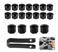 BIVYAX Set da 20 Copridadi 19mm Grigio Scuro, Copriviti Universali con Attrezzo di Montaggio, Ideale per Gomme Invernali, Cerchi in Acciaio e Lega, Installazione Facile senza Attrezzi Speciali