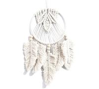 Biwwubik 1 Acchiappasogni fatto a mano, acchiappasogni tessuto, decorazione di foglie, decorazione a mano, decorazione di macramé, arte da parete, acchiappasogni, decorazione di nozze