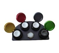 Biwwubik 1 Pezzo Strumento di Riparazione Orologio - Supporto Tazza In Ghisa con 4 Fori Olio Orologio Pennello Oliatore Supporto Plastica + Metallo Multicolore per Orologiai e Riparazioni Orologi