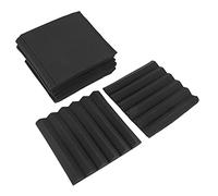 Biwwubik 12 pezzi Acustico Wedge Studio Schiuma Assorbimento Insonorizzazione Murali Sfumatura Spugna Assorbimento Trattamento Pannello Piastrella