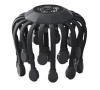 Biwwubik 20 testine di massaggio massaggiatore testa per il capelluto vibratore di terapia della luce raschiatore del polipo per rilassamento e stress (nero)