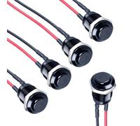 Biwwubik 5 bottoni automatici da 12 mm, interruttore a pressione, testa alta con presaldato, lega di alluminio, 1 chiusura, impermeabile