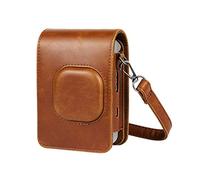 Biwwubik Adatto per mini borsa fotografica retrò protettiva in pelle PU borsa letteraria piccola hijab spalla, ,