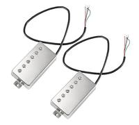 Biwwubik Alnico 5 Guitar Humbucker Pickup Set Chrome Bridge & Neck Pickups Compatibile con LP Guitar Part