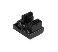 Biwwubik ATX3.0 12VHPWR 12+4 16Pin PCIe5.0 450W Adattatore per di Alimentazione Connettori a 180 Gradi per RTX 4090 4080 4070, RV Nero