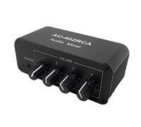 Biwwubik AU-402RCA Stereo Audio Mixer Sorgente Audio Multicanale Riverbero Controllo del Volume Controller Cuffie 3,5 mm 4 Ingressi