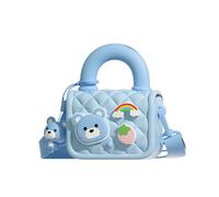 Biwwubik Borsa multifunzione per fotocamera per bambini, portatile, , borsa da polso, fotocamera blu, Blu