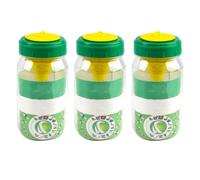 Biwwubik Bottiglia Trappola Mosche,Trappola Mosche Sospesa Riutilizzabile Esterni,Aggiunta di Acqua Catturare il Giardino, Mosche Cavalline Cortile,Trappola per Mosche Trasparente,3 Pezzi