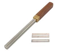 Biwwubik Chitarra quadrata bordo seta+2 protezioni - Maniglia in legno, 1 mm, 2 mm, 3 mm, 4 mm