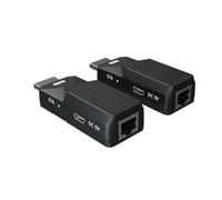Biwwubik Compatibile con Audio Video 165 Piedi 1080P su Cat5 Cat6 Ethernet Trasmette Segnale Perdita Adattatore a Lunga Distanza