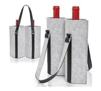 Biwwubik Confezione da 2 (4 bottiglie), borsa da vino isolata, imbottita, per 4 bottiglie, regalo di vino, borsa portatile, a prova di perdite, giallo.
