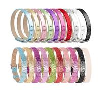 Biwwubik Confezione da 20 Braccialetti da 8 mm per Lettere Scorrevoli da 8 mm per la Creazione di Gioielli Fai da Te, 2 Stili Facili da Usare