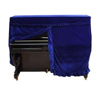 Biwwubik Copertura per Pianoforte Tridimensionale, Copertura per Pianoforte In Velluto Dorato, Copertura Antipolvere per Pianoforte Spessa, Copertura per Pianoforte A Coda Blu