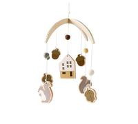 Biwwubik Giocattoli di Baby Rattle In Legno, Mobile per Lettino Intrecciato A Mano per la Decorazione Della Nursery, Supporto Portaoggetti per Culla per Neonati.