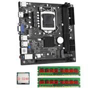 Biwwubik ITX H61+I3-3240+2X8G DDR3 1600MHz RAM CPU LGA 1155 Compatibile con fino a 16GB di RAM Slot Scheda di rete da 100M