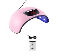 Biwwubik Lampada per Unghie LED Lampada UV per Polimerizzare Tutti Gli Smalti Gel Lampada Portatile per Asciugare le Unghie con USB Rosa Facile da Installare