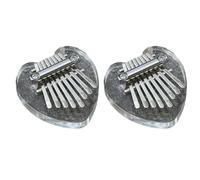 Biwwubik Mini Kalimba A 8 In Trasparente Kalimba Finger Piano Instrument Love