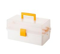 Biwwubik Piccola Scatola per Attrezzatura con 2 Vassoi Organizzatore Hardware Scatola Portaoggetti Multiuso Portatile per Snack per Esche B