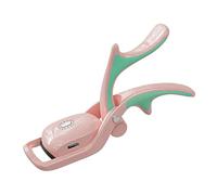 Biwwubik Piegaciglia elettrico riscaldato USB ricaricabile con pettine, 3 modalità di riscaldamento rosa